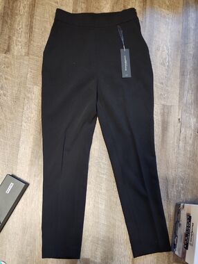 DonnaKaran Black Stretch Knit Pants